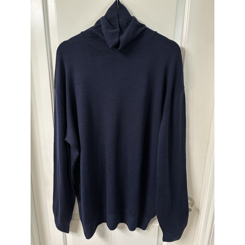 Set of 2 Enrico Gorlani 100% Merino Wool Turtle Neck Sweaters Sz M Made In Italy